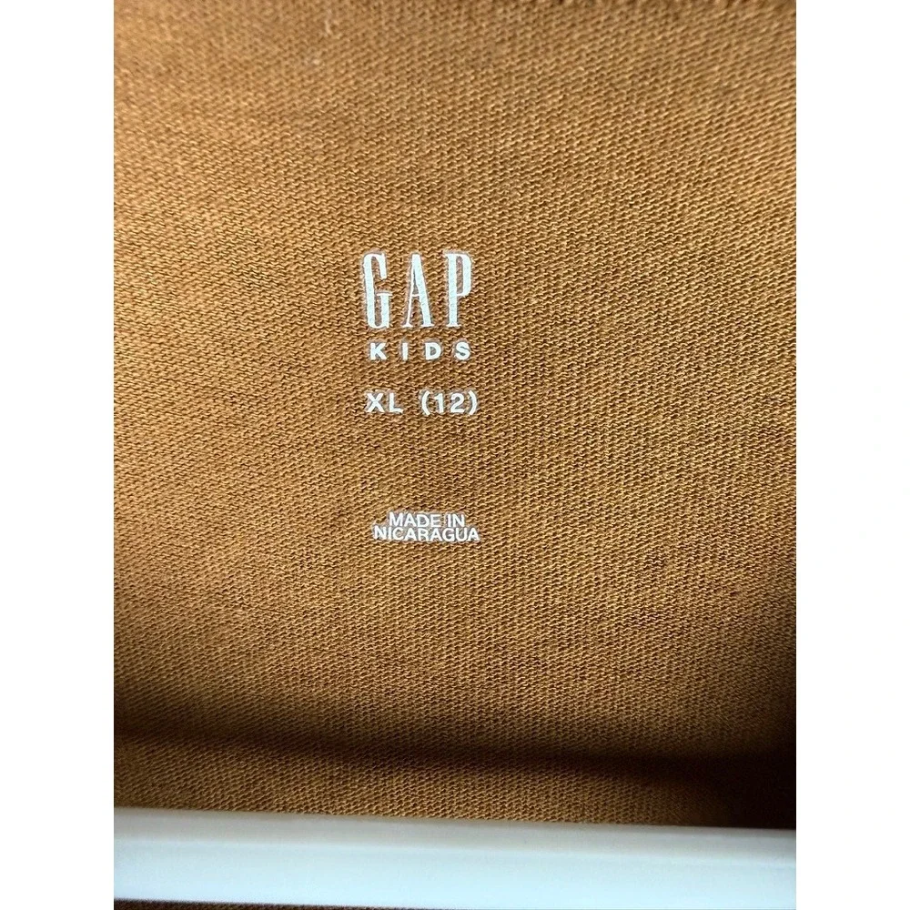 Gap Pac-Man Graphic Tee Kids XL 12 Brown Excellent‎ Long Sleeve Arcade Shirt